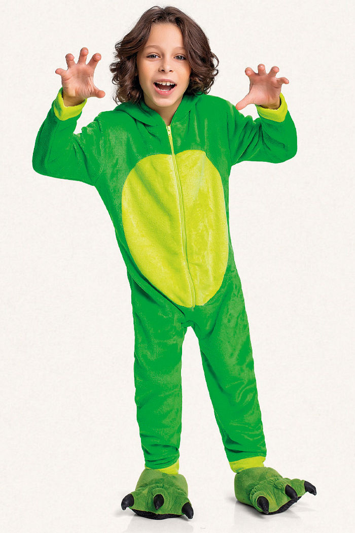 Kigurumi dinossauro em fleece