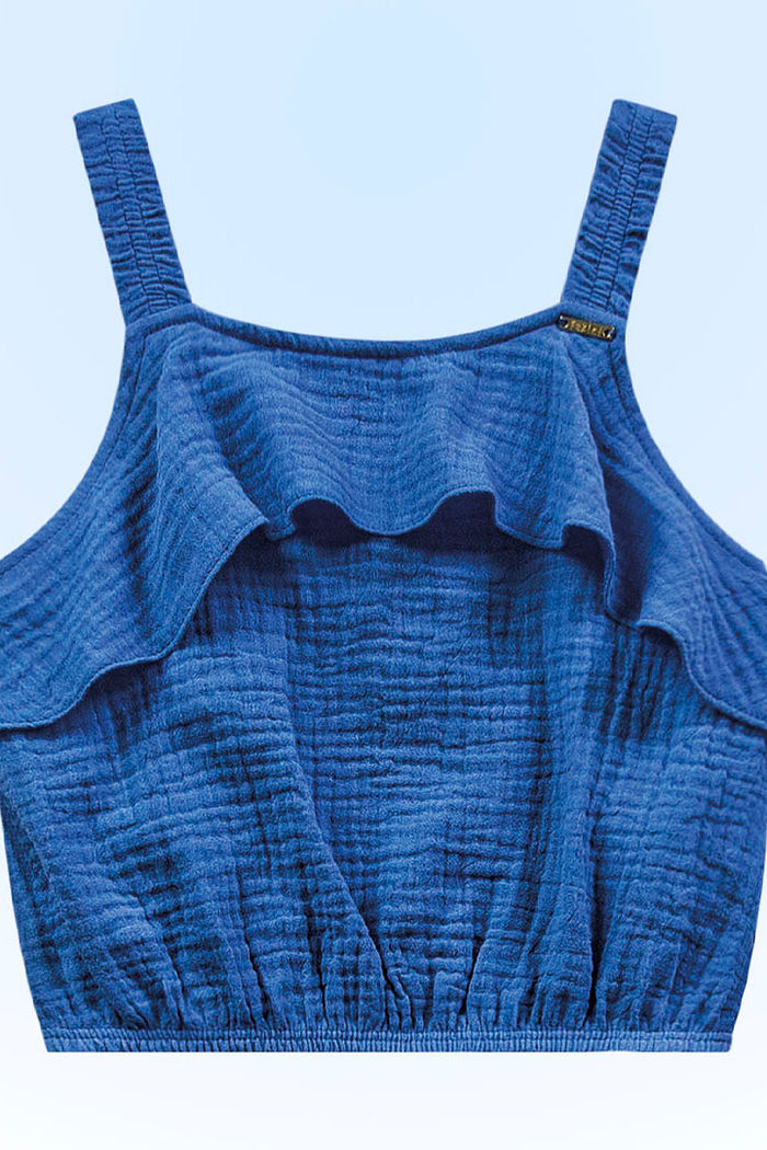 Regata em tecido malha gase com textura