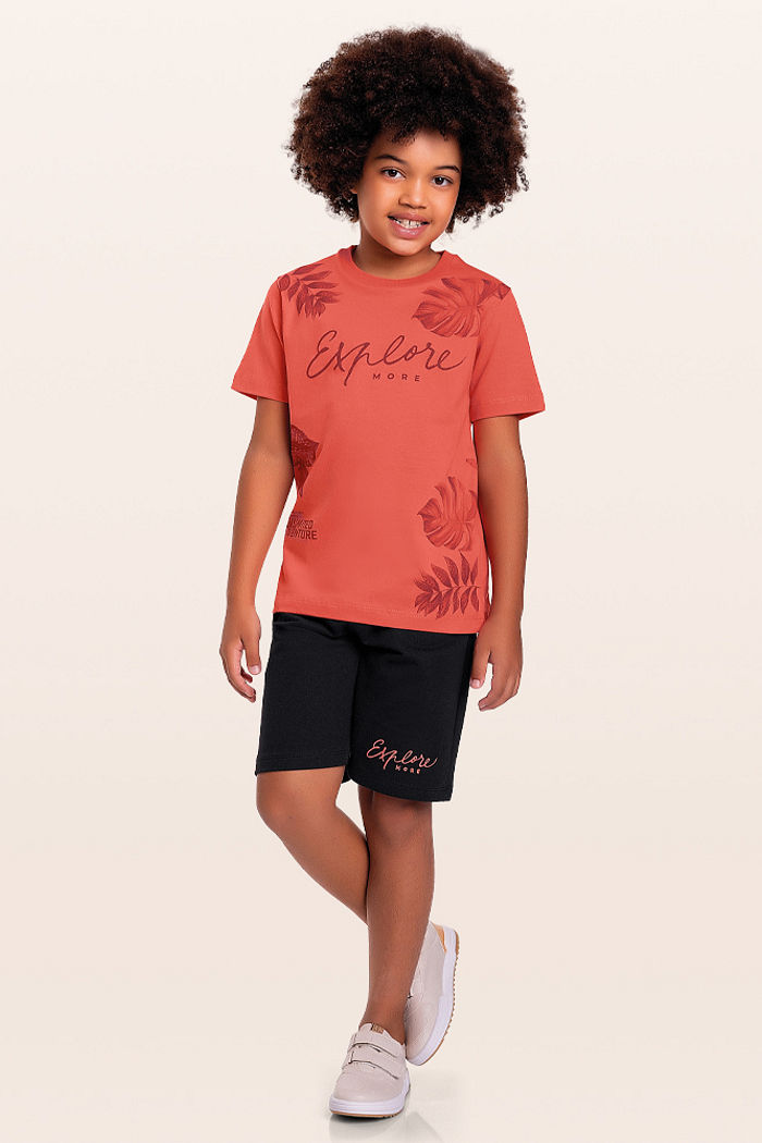 Conjunto camiseta e bermuda explore