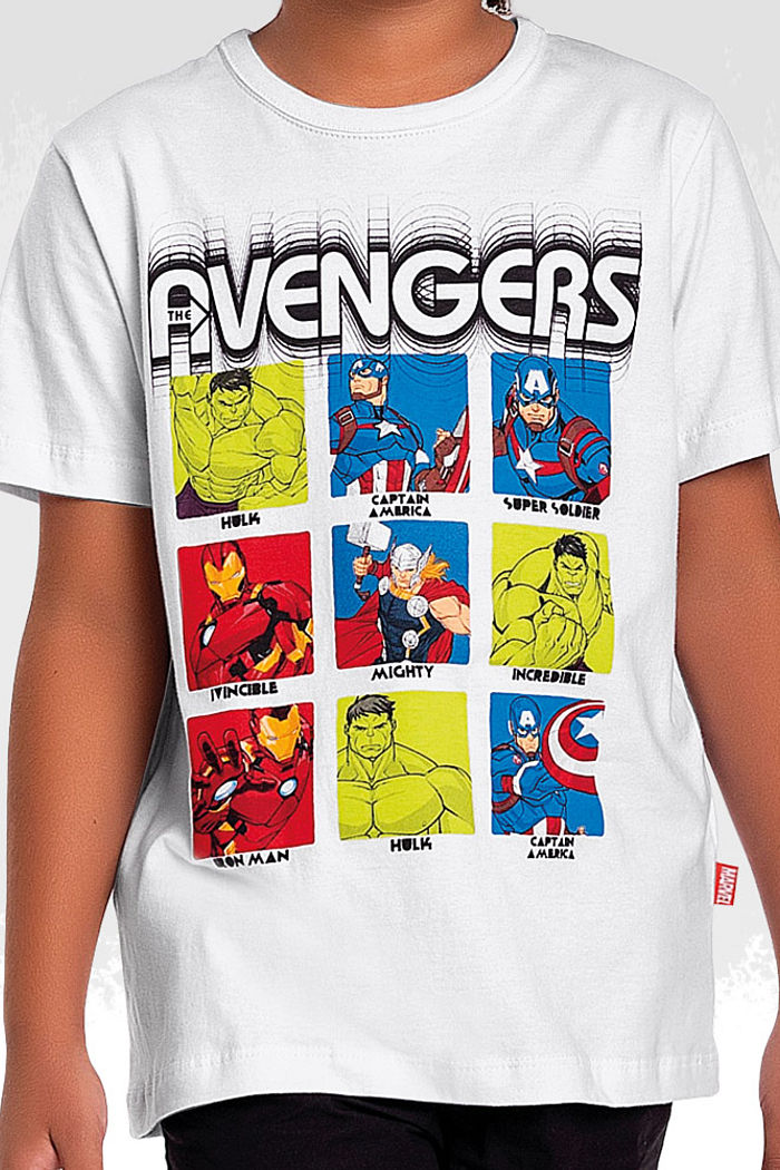 Camiseta vingadores em meia malha