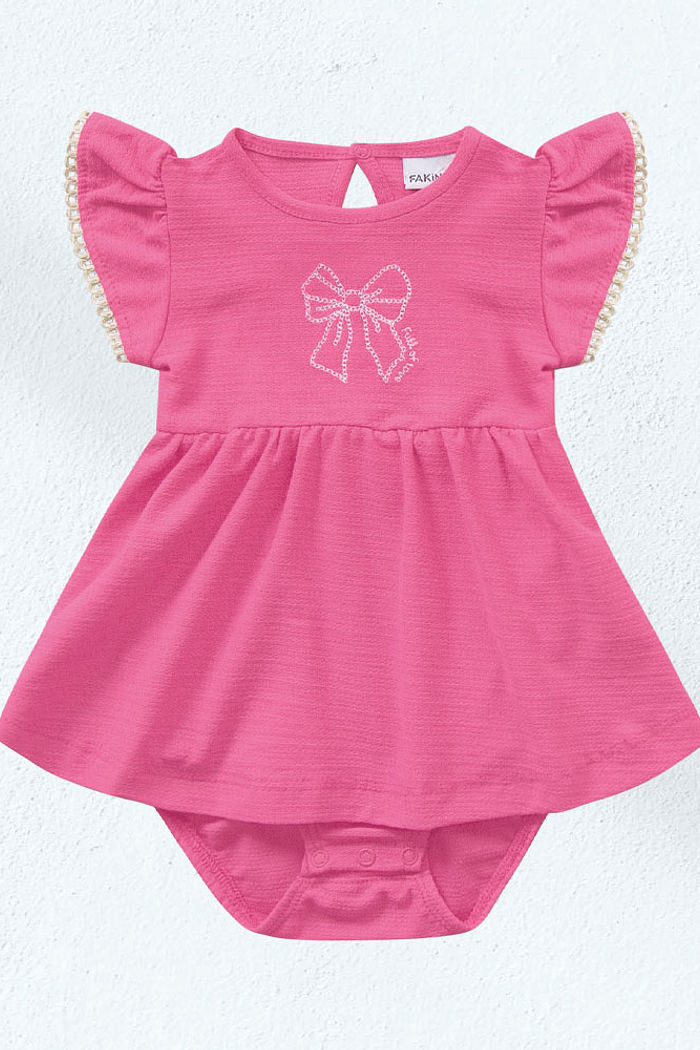 Body manga curta em malha florence laço