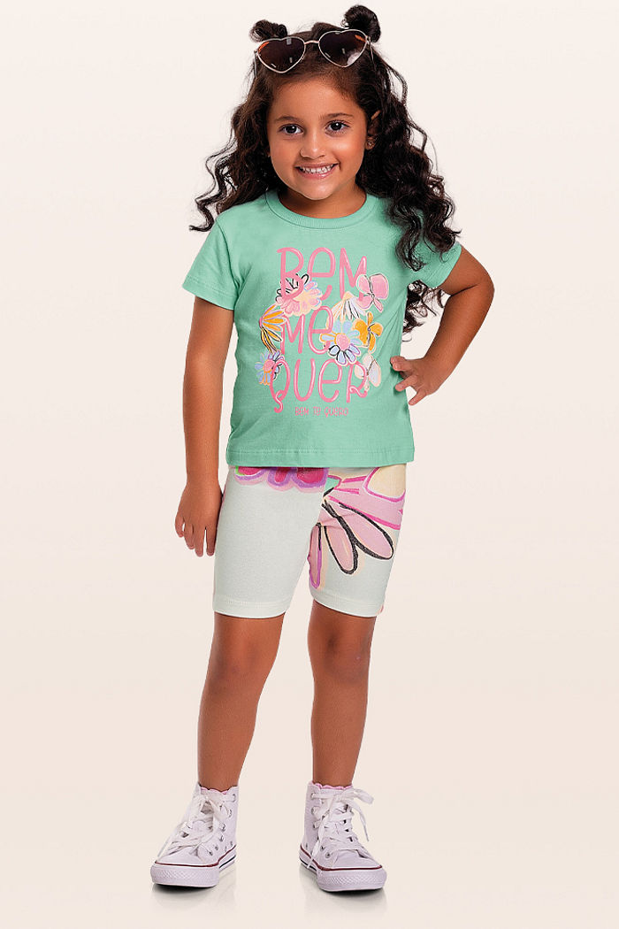 Conjunto blusa e capri bem me quer