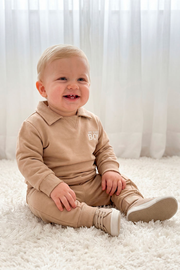 Conjunto blusão e calça em moletom 