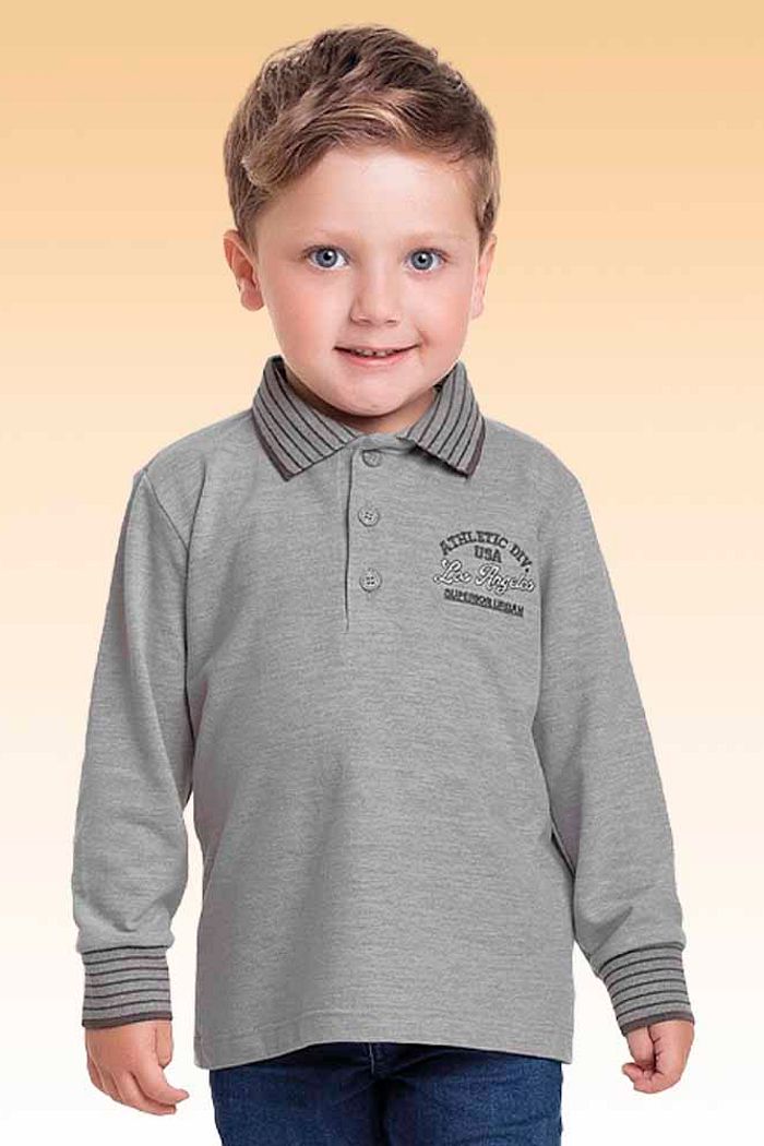 Camisa polo manga longa em mei malha piquet