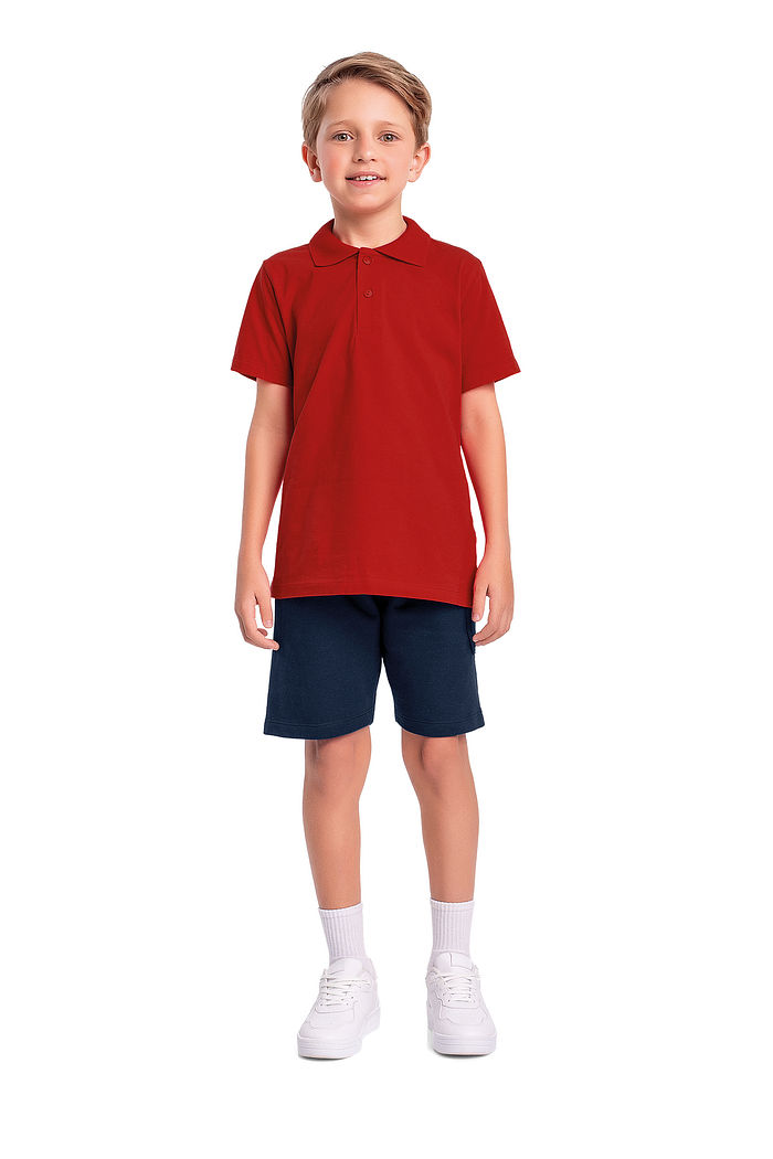 Camisa polo básica em meia malha