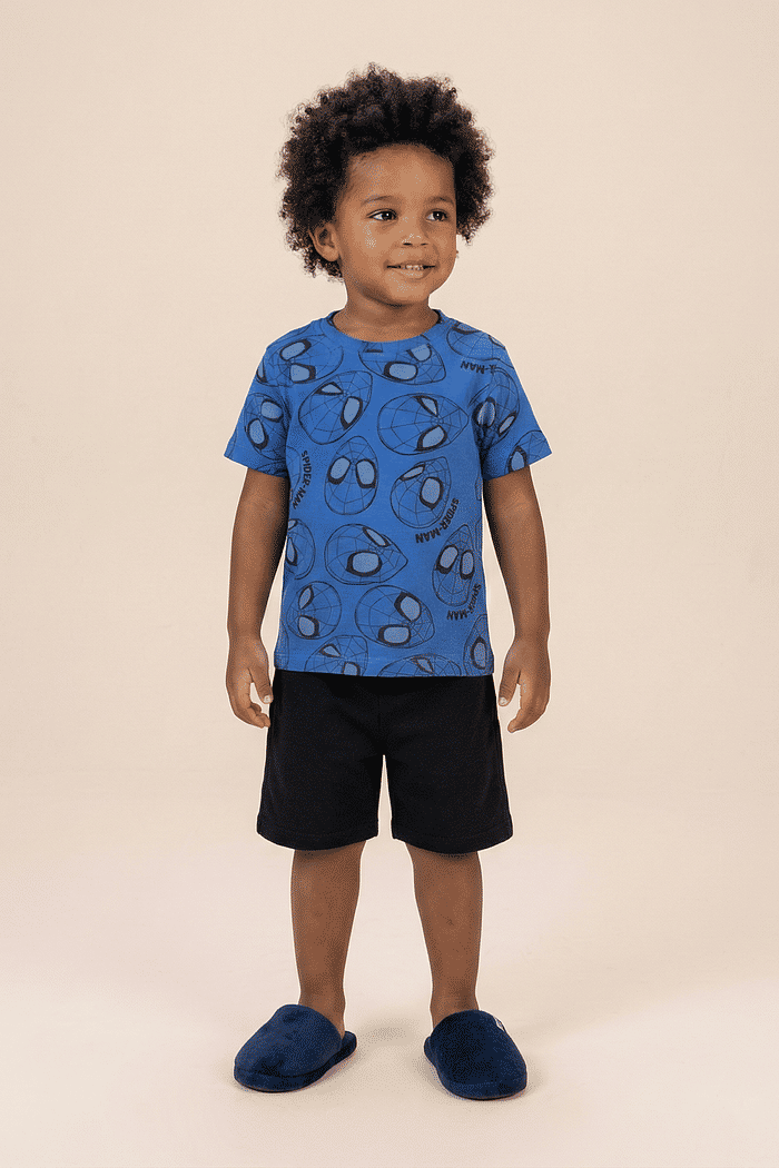 Conjunto camiseta e bermuda Homem-Aranha