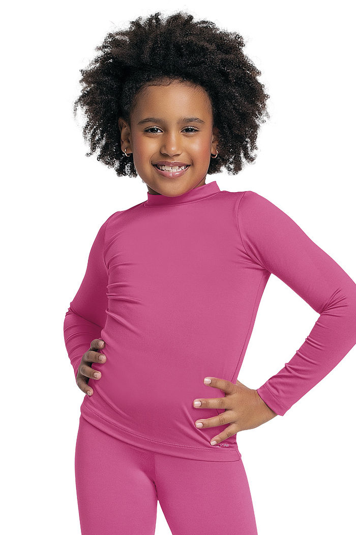 Blusa manga longa e gola alta em malha térmica unissex