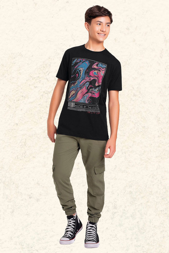 Camiseta em meia malha