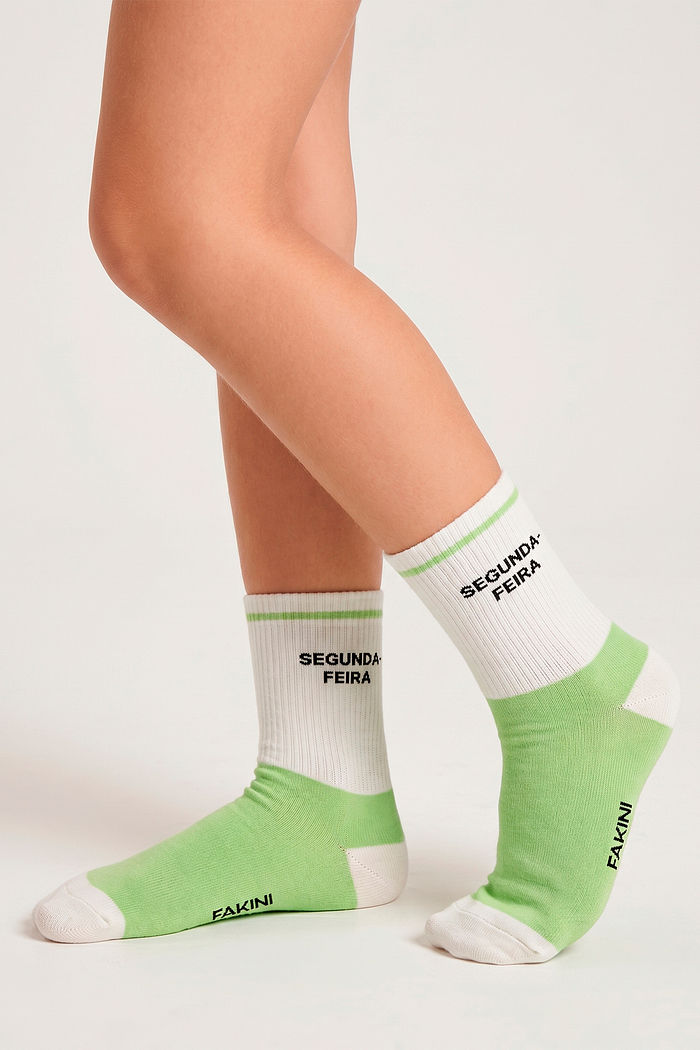 Kit meia cano curto dia da semana