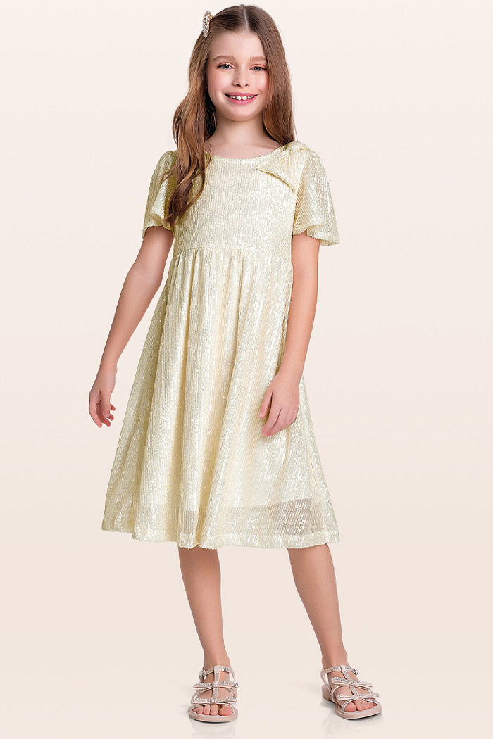 Vestido em tecido lantejoula