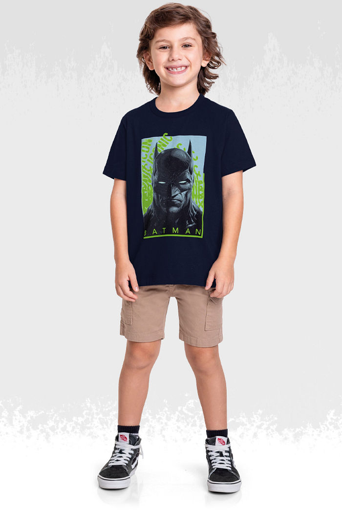 Camiseta batman em meia malha