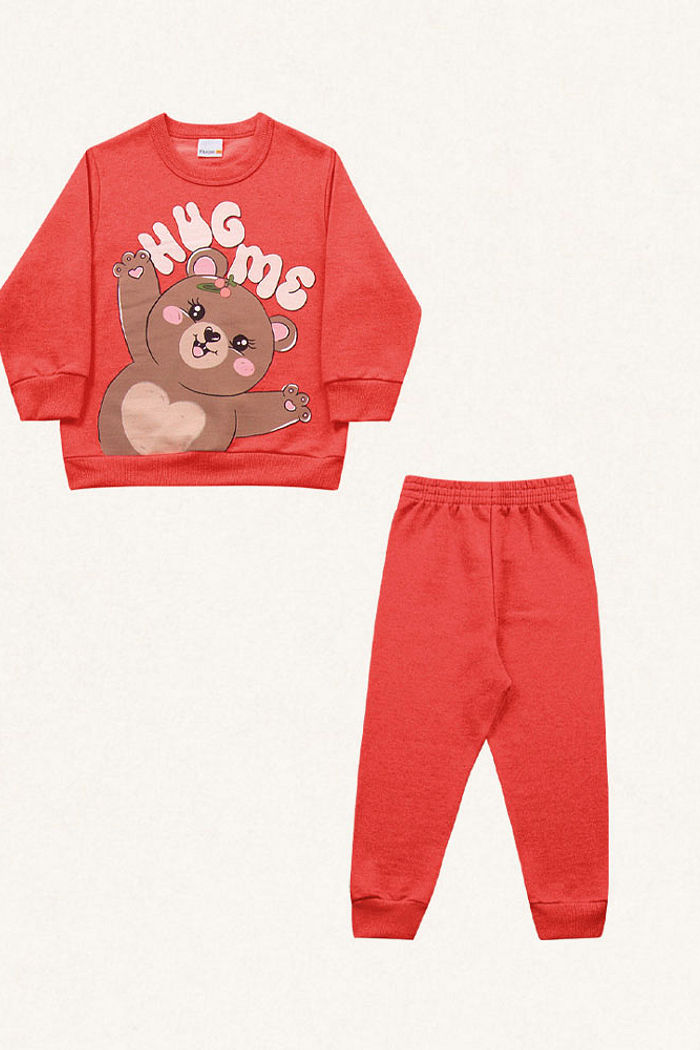 Conjunto blusão e calça em moletom molinê hug me