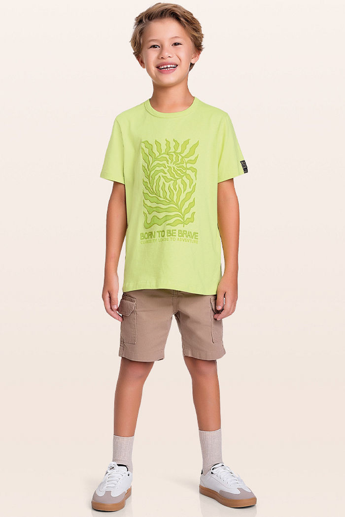 Camiseta em meia malha brave