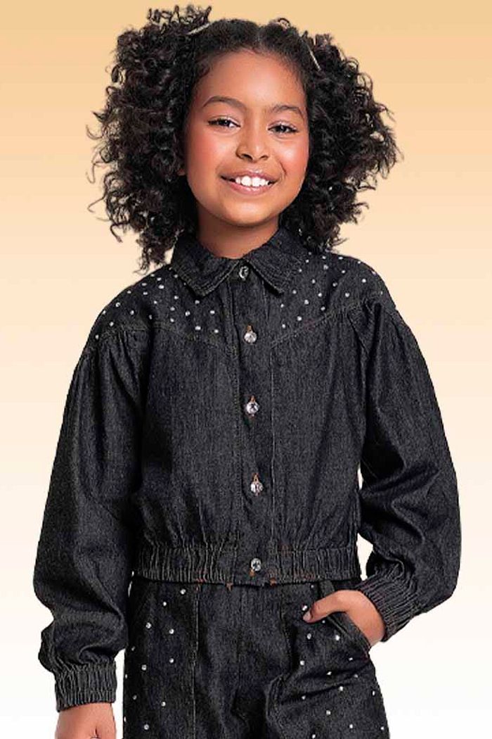 Camisa manla longa em jeans