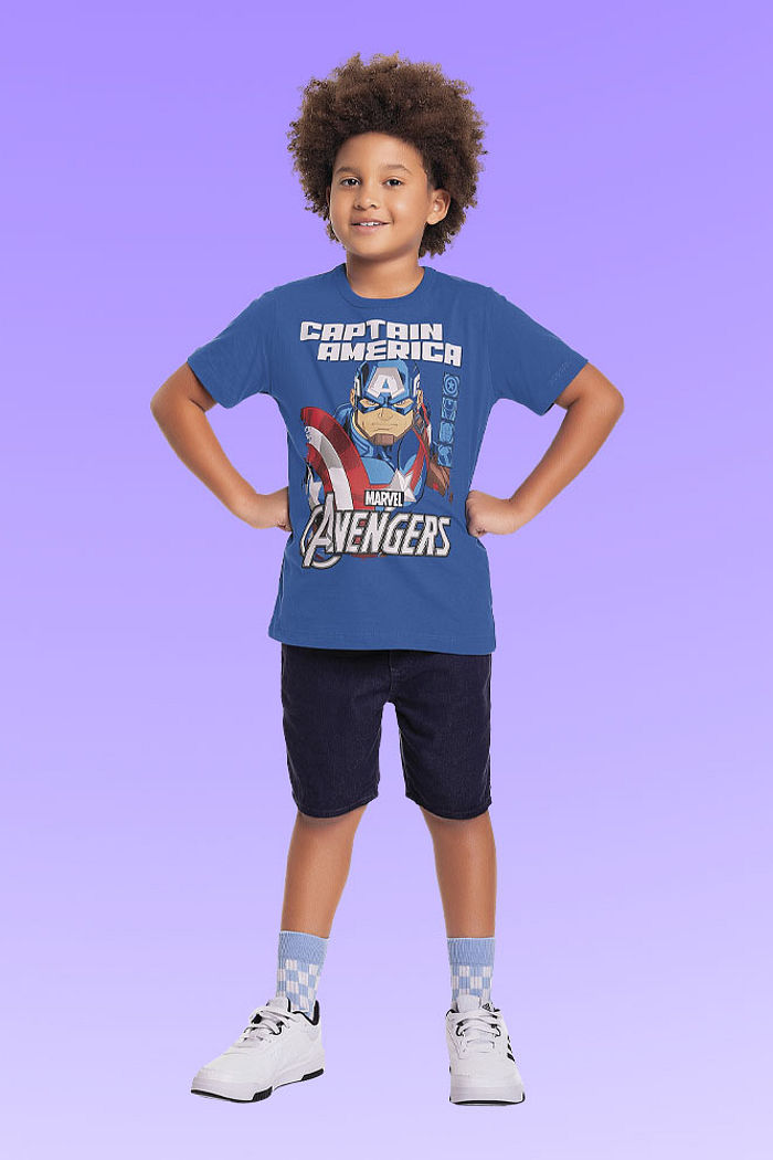 Camiseta em meia malha Os Vingadores