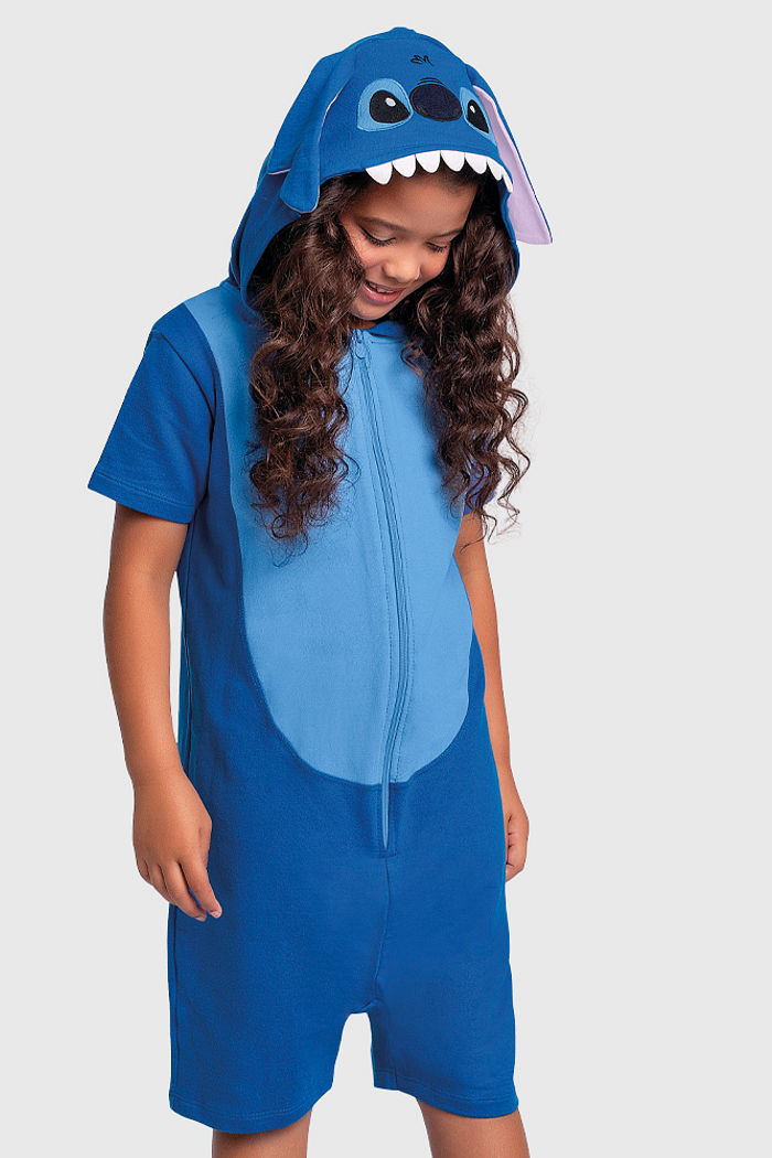 Kigurumi curto Lilo & Stitch em moletinho