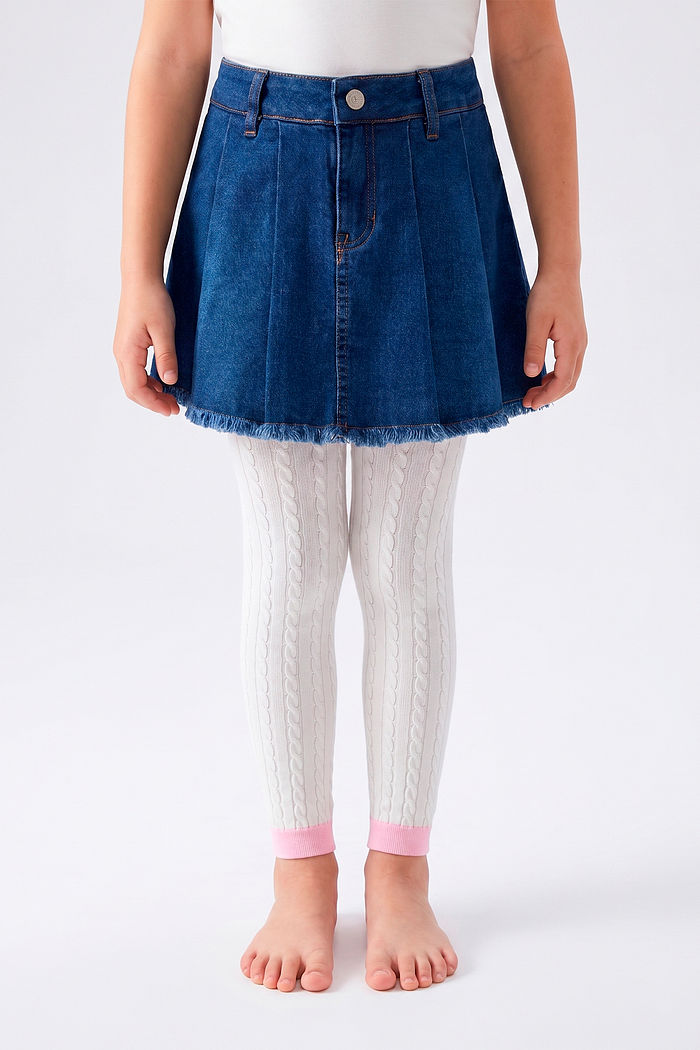 Meia calça listras trançadas