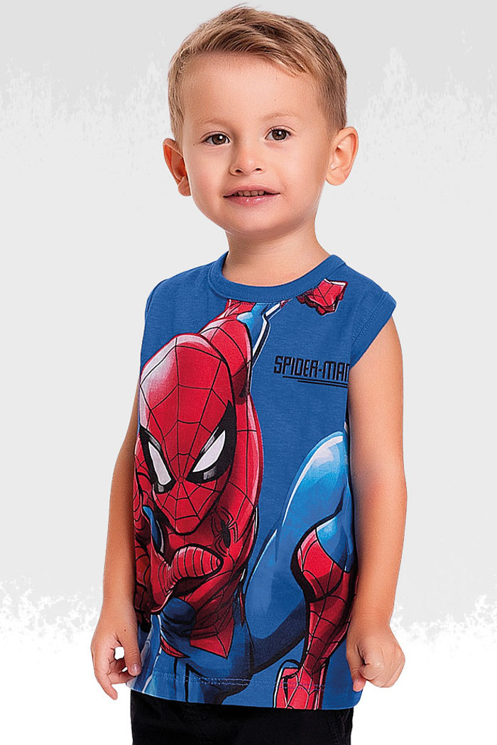 Regata em meia malha spiderman