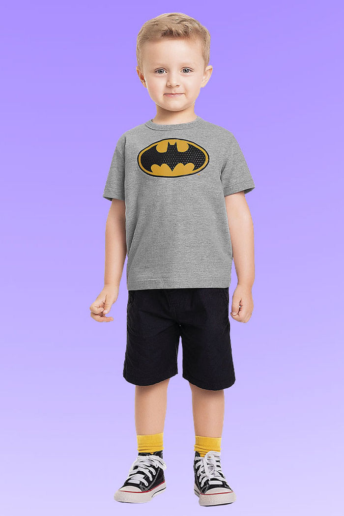 Camiseta em meia malha Batman