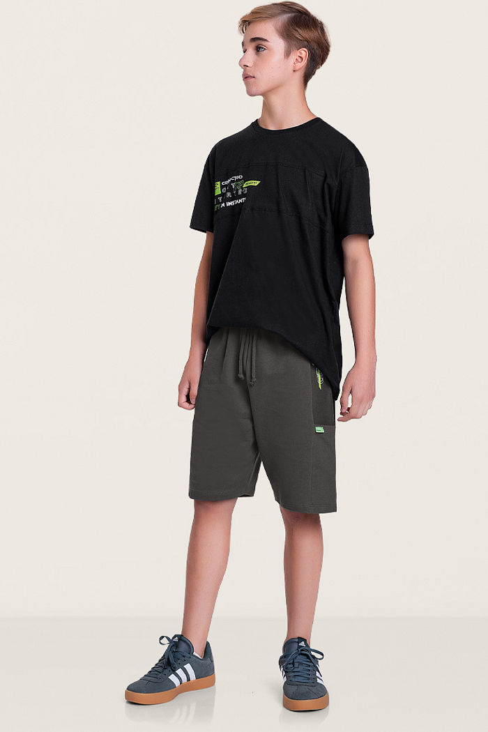 Camiseta em meia malha conected minimalista