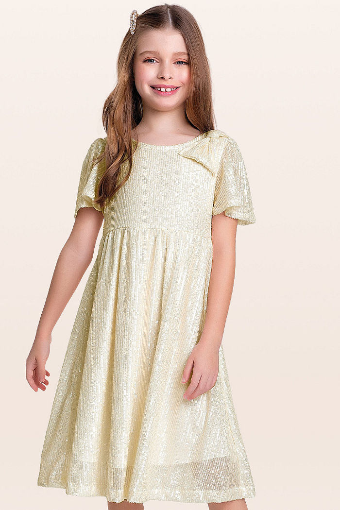 Vestido em tecido lantejoula