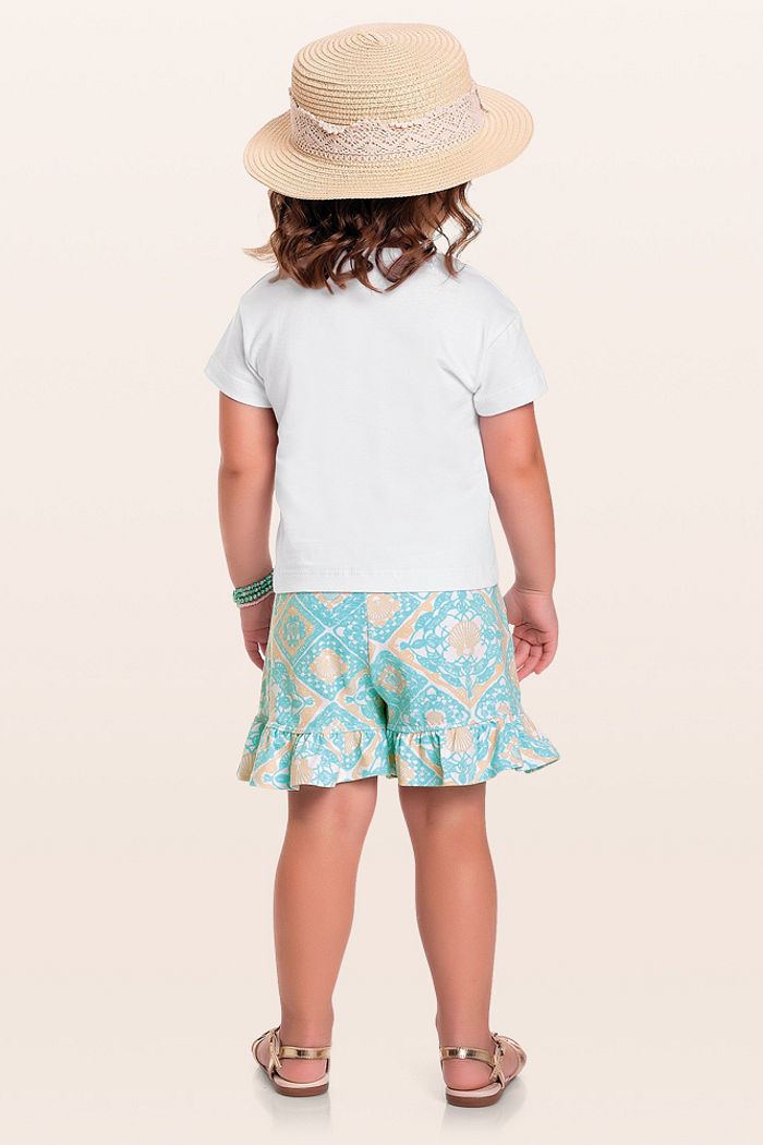 Conjunto blusa e short amar o mar