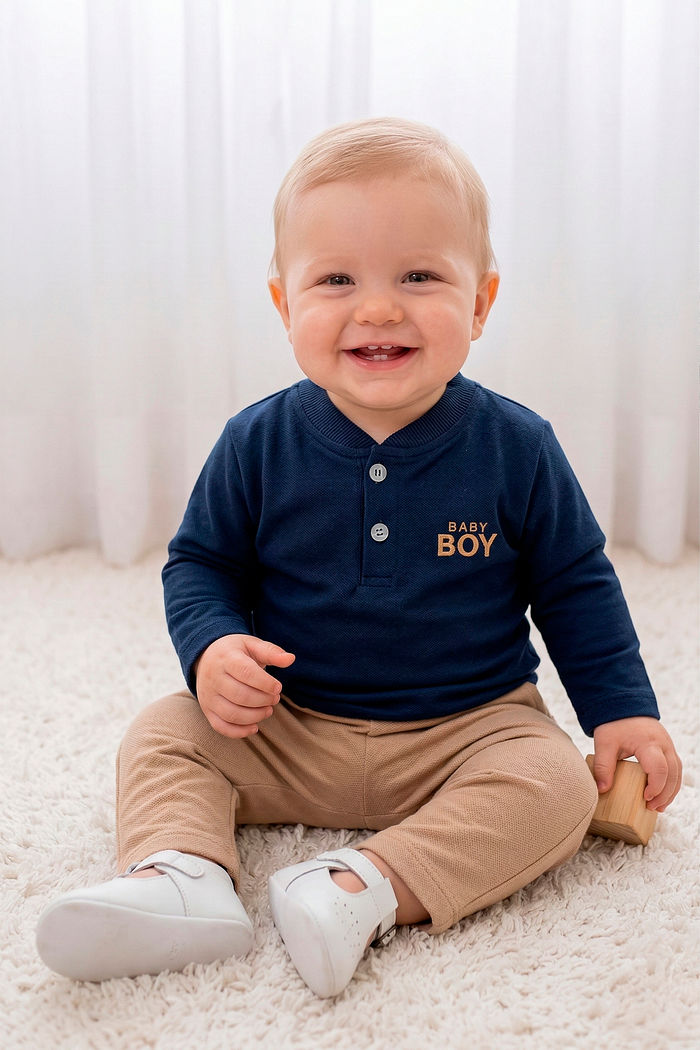 Conjunto camiseta manga longa e calça