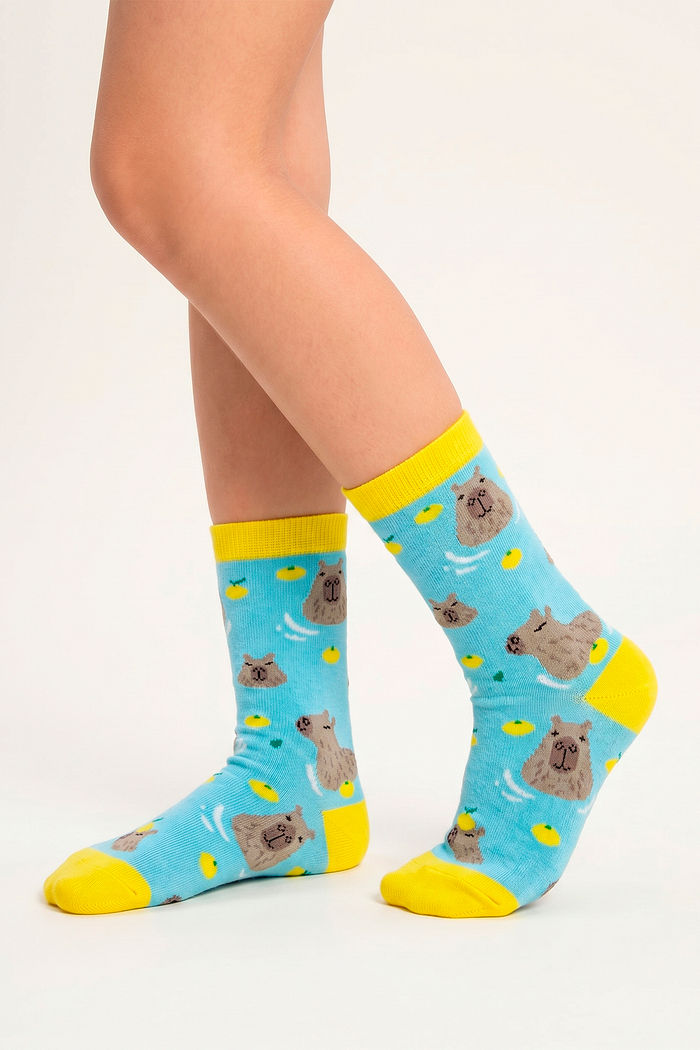 Meia cano curto capivara