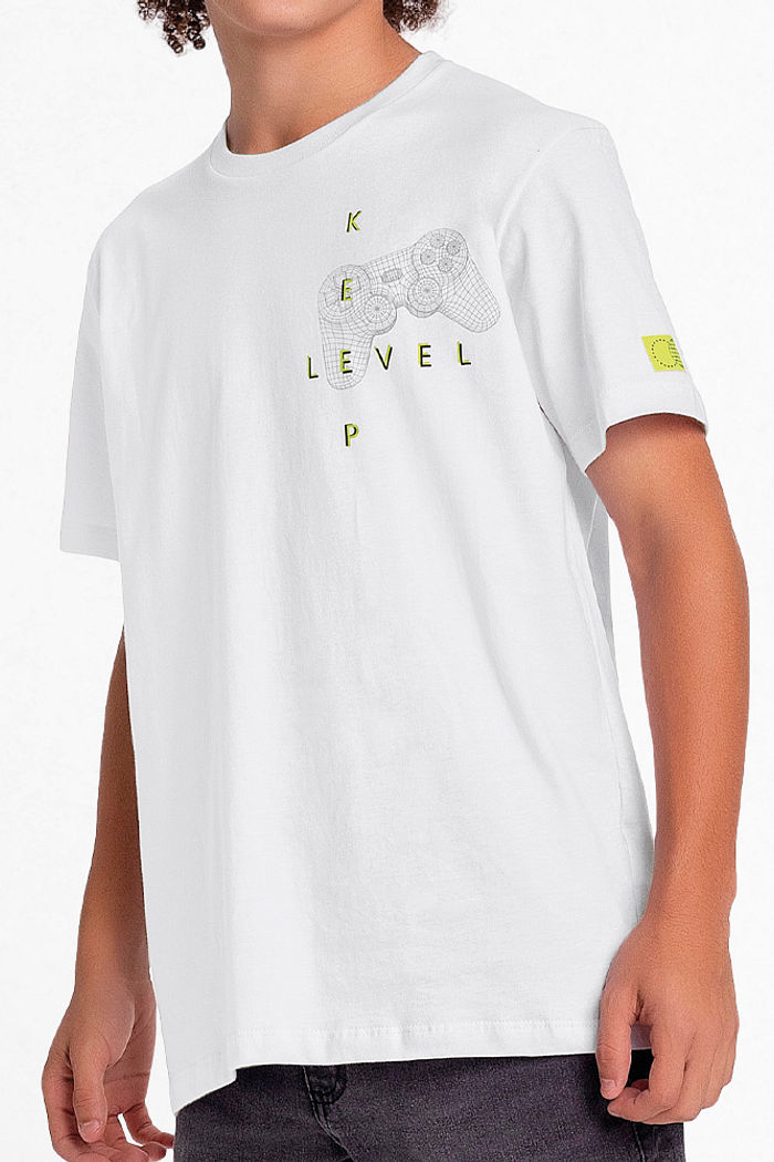 Camiseta game em meia malha