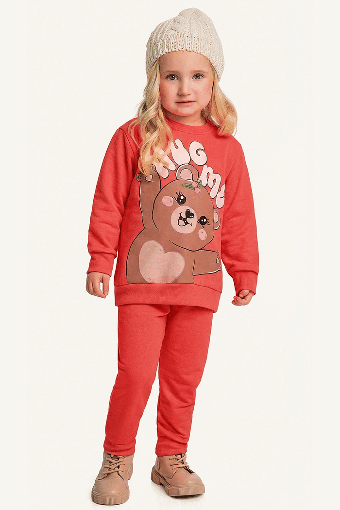 Conjunto blusão e calça em moletom molinê hug me