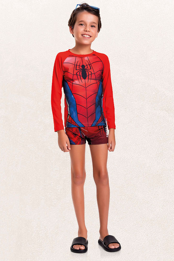 Camiseta manga longa homem-aranha praia