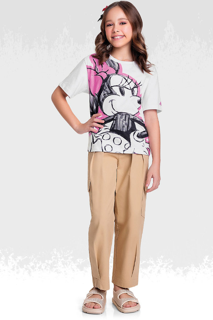 Blusa em meia malha minnie mouse