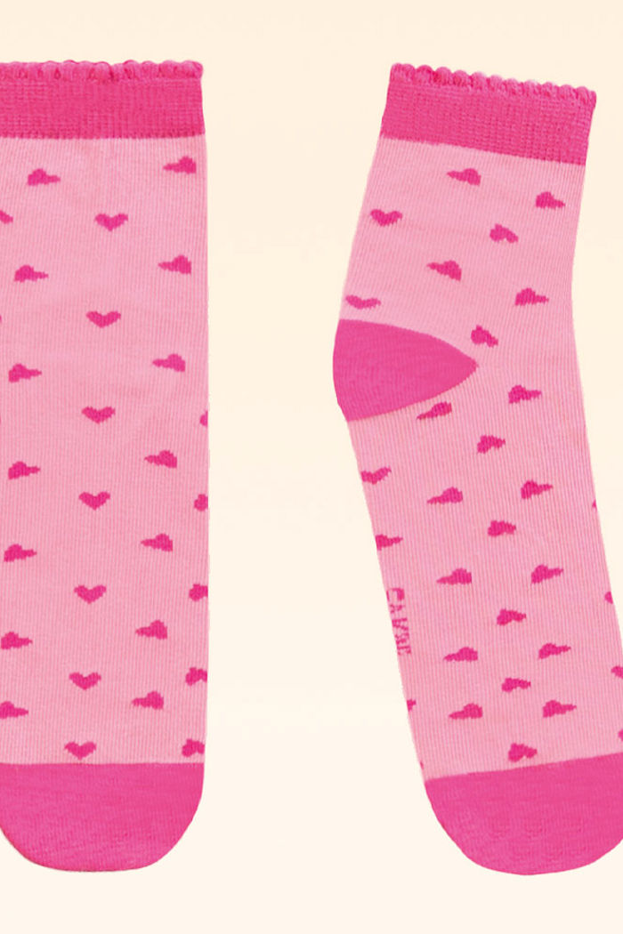 Meia cano curto mini coração