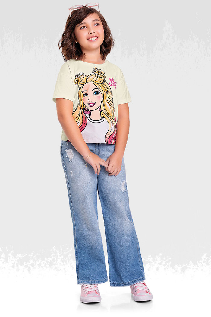 Blusa em meia malha barbie