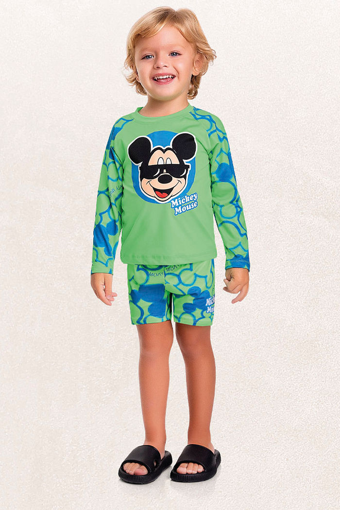 Camiseta manga longa praia mickey