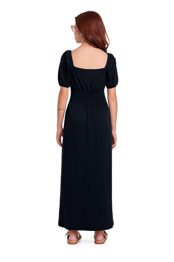 Vestido juvenil longo lastex malha florence