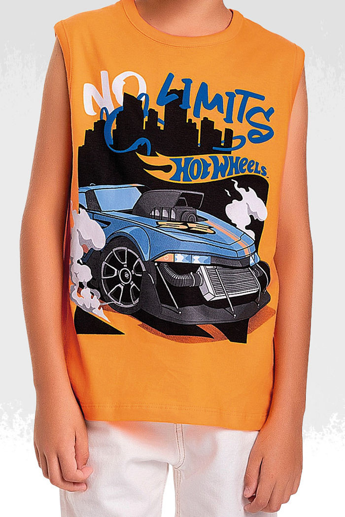 Regata em meia malha hotwheels