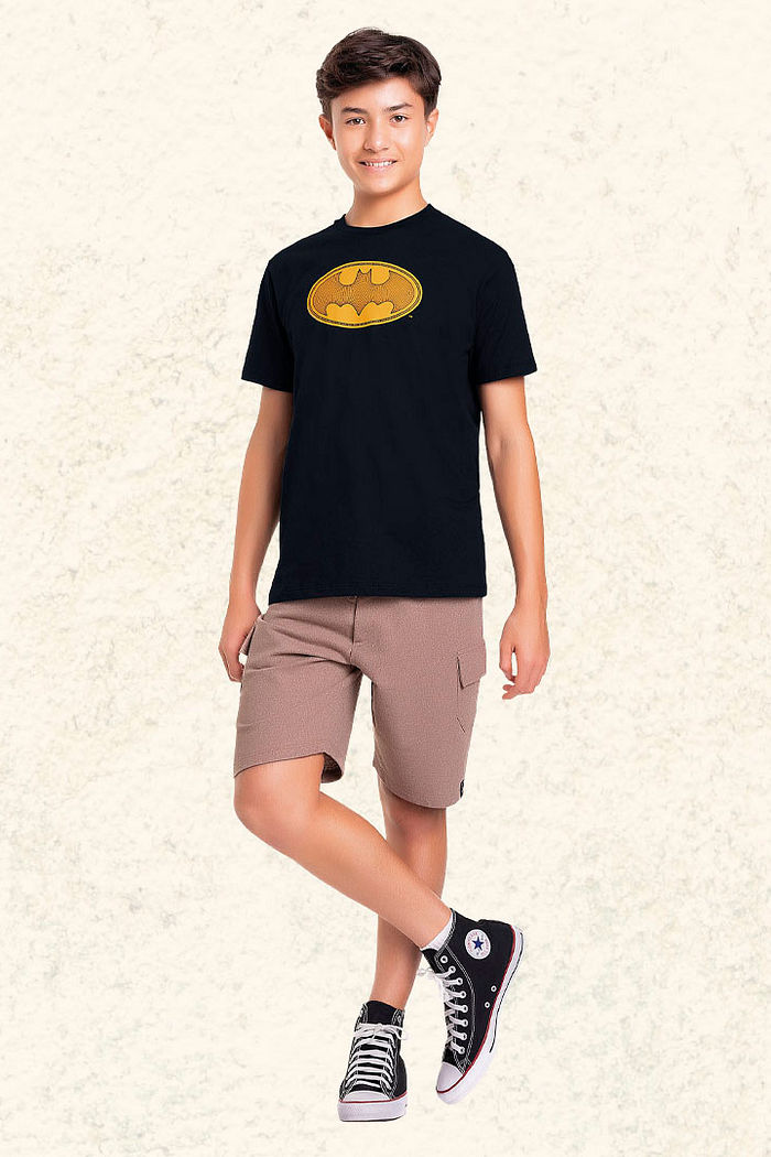 Camiseta em meia malha Batman
