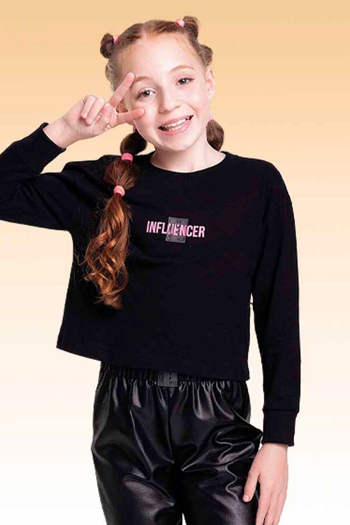 Blusa manga longa em meia malha