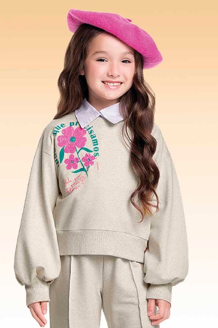 Blusão em moletinho linho