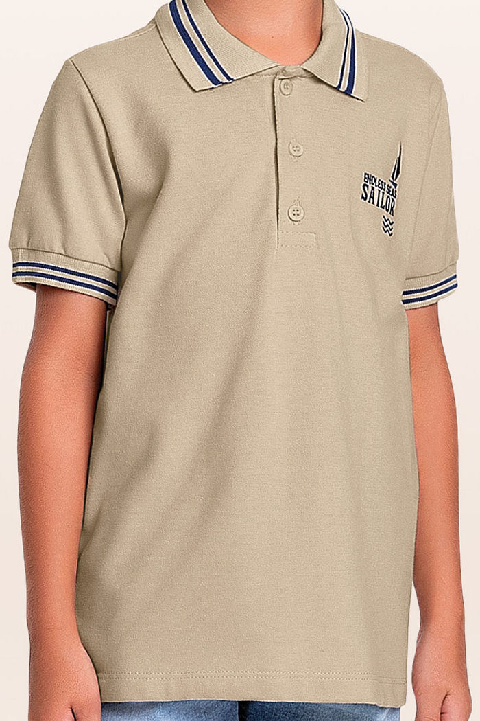 Camisa polo em meia malha piquet sailor