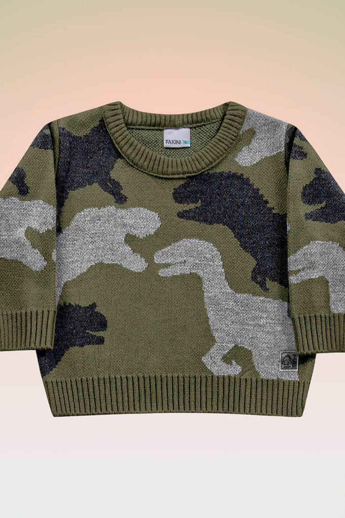 Casaco fechado em tricot