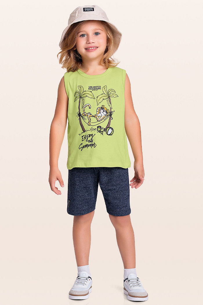 Conjunto regata e bermuda enjoy the summer