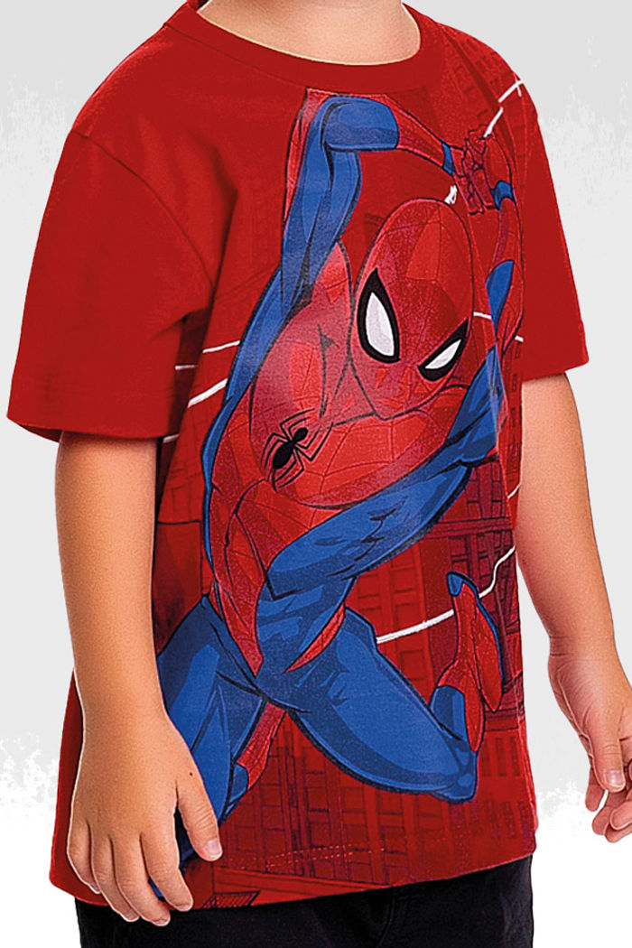 Camiseta spiderman meia malha