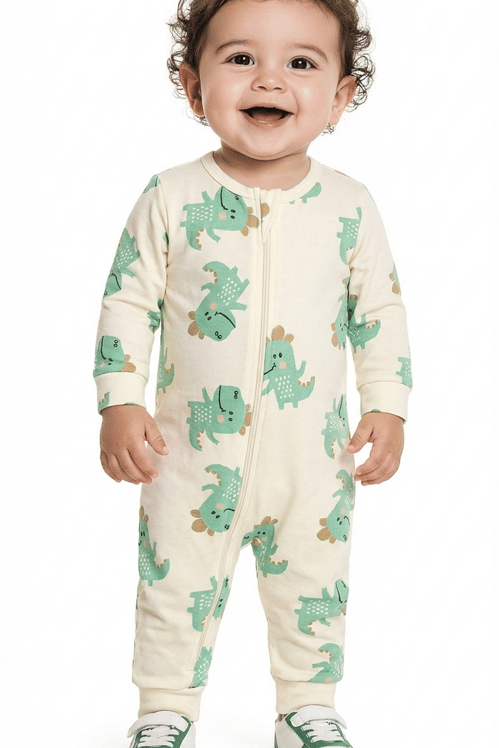 Macacão manga longa em plush