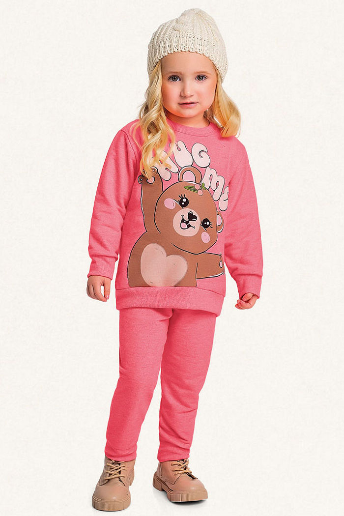 Conjunto blusão e calça em moletom molinê hug me