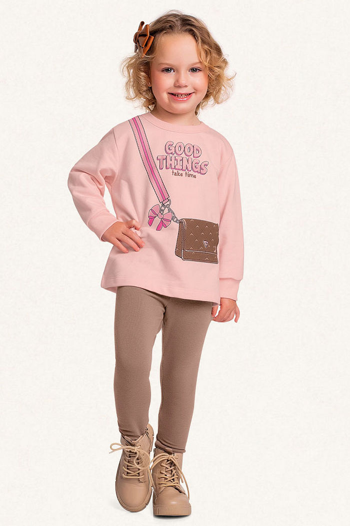 Conjunto blusão em moletom e legging em molecotton good things