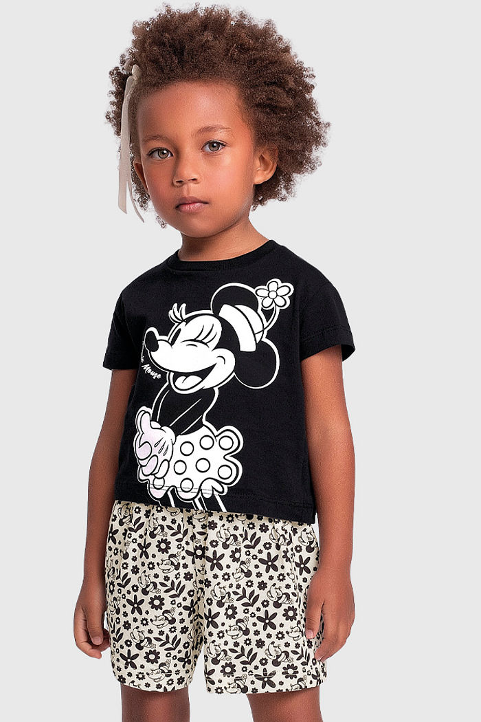 Conjunto blusa e short da Minnie