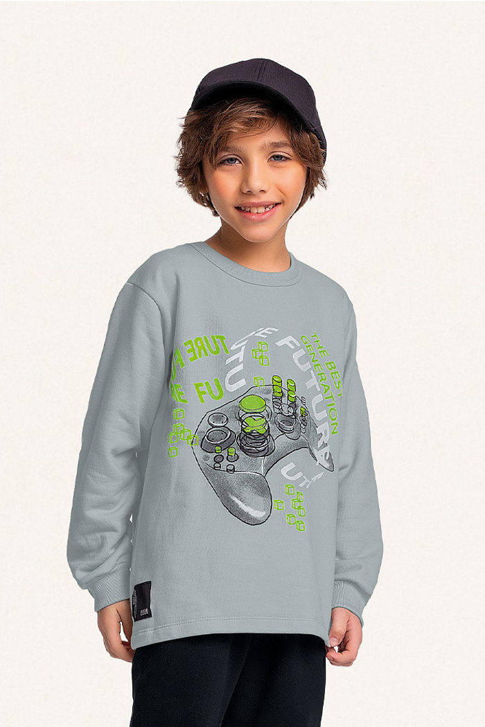 Conjunto blusão e calça em moletom game