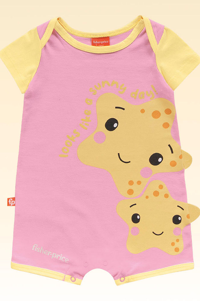 Macacão em meia malha com estampa interativa